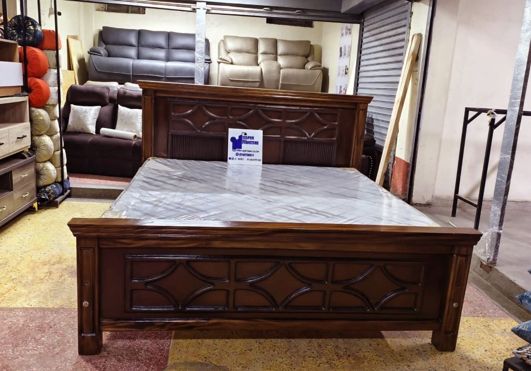 Pure Solid Bed 5 * 6 Feet - Image 2